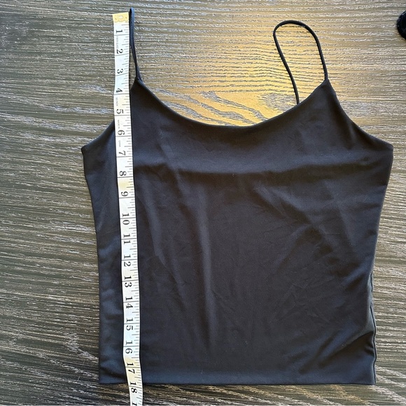 Love Tree Slinky Spaghetti Strap Black Camisole, Large - Picture 6 of 9